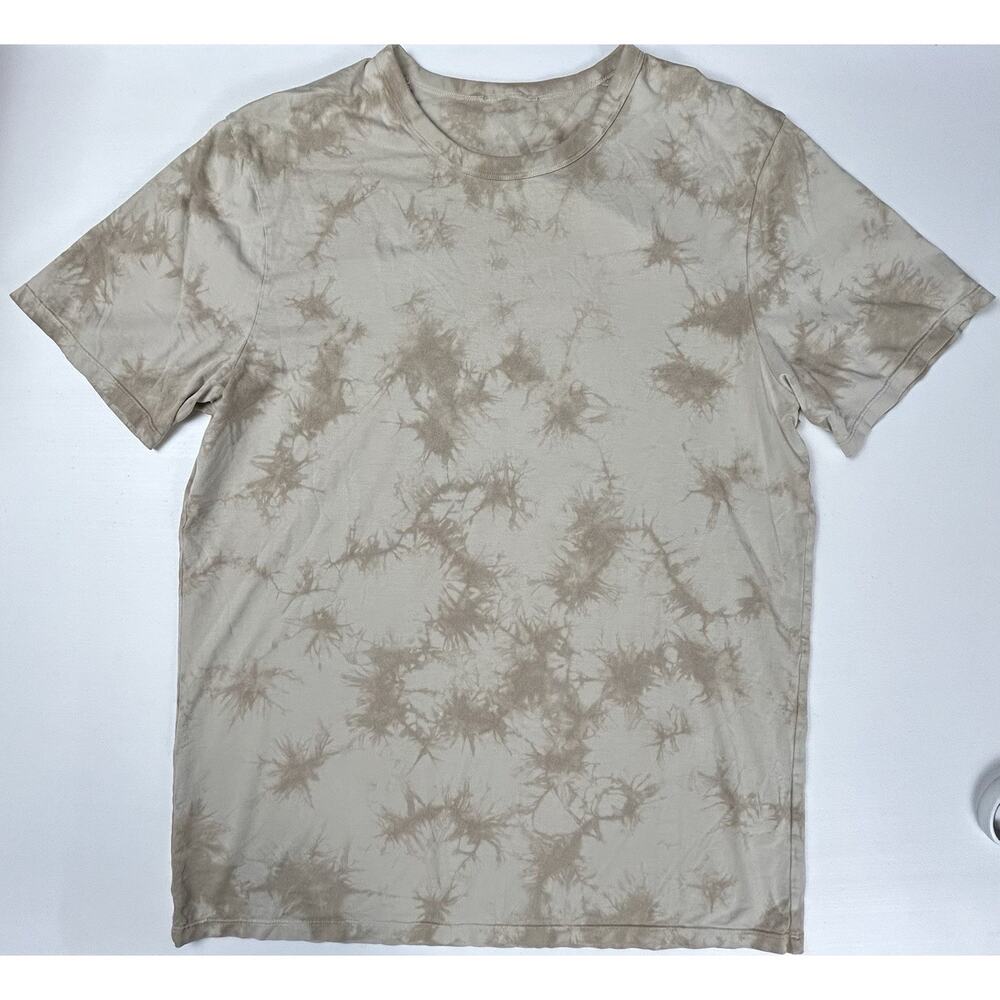 Lululemon Fundamental T Shirt Mens Medium Tide Shibori Tan Neutral Athleisure - Picture 3 of 9